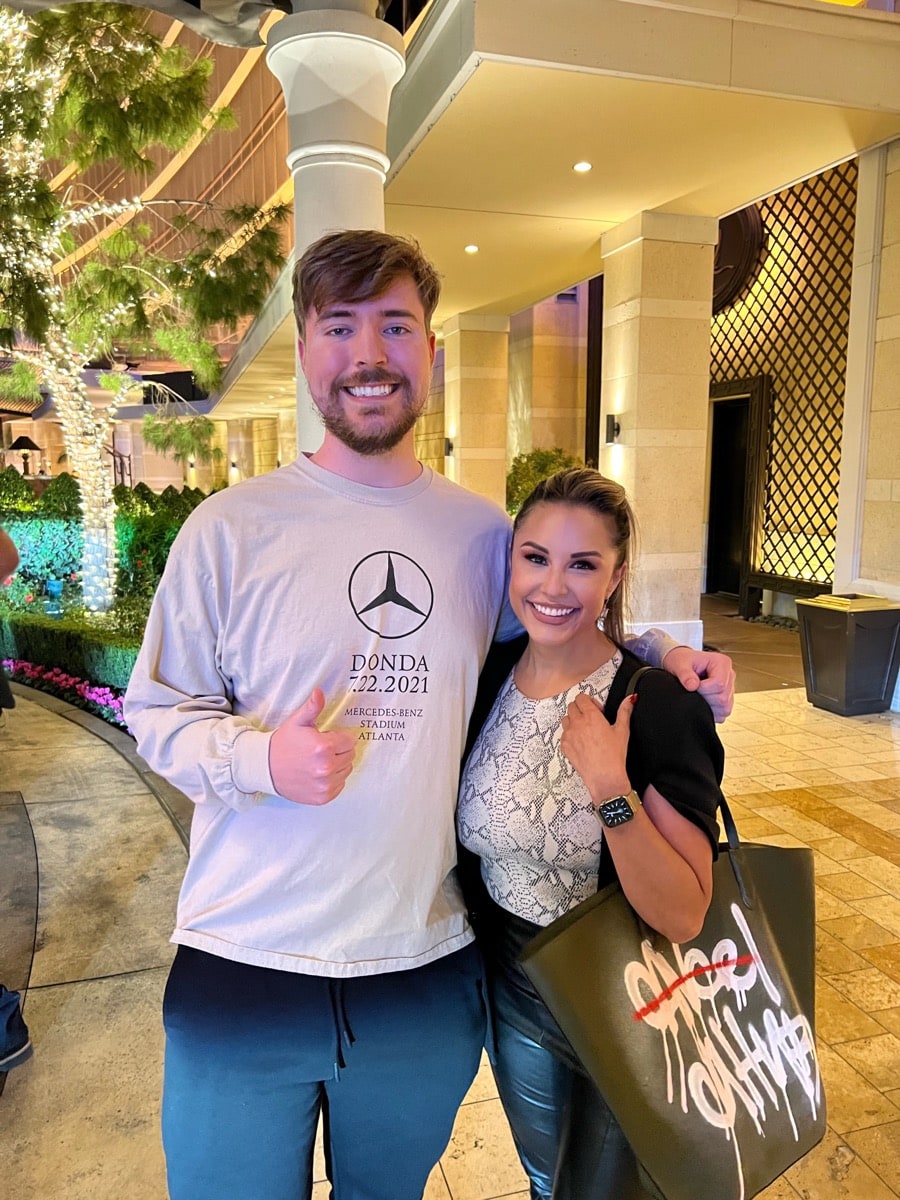 Ariadna Jacob pictured with MrBeast
