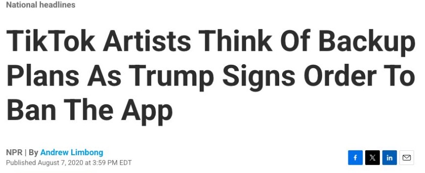 Original NPR article headline and Andrew Limbong byline, as published by Delaware Public Media on August 7, 2020.